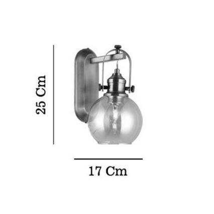 POLINO fali lámpa 1xE27/40W/230V bronzszínű