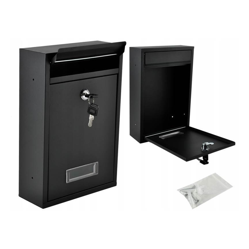 Postaláda 21,7x32 cm fekete