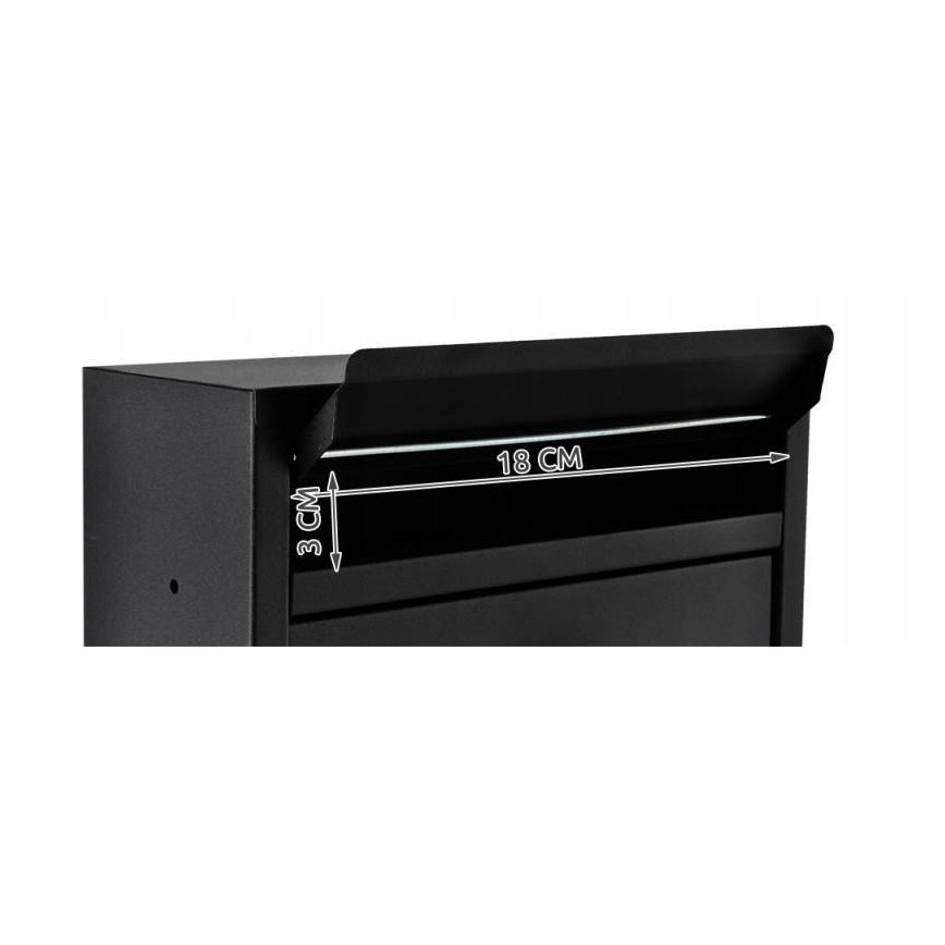 Postaláda 21,7x32 cm fekete