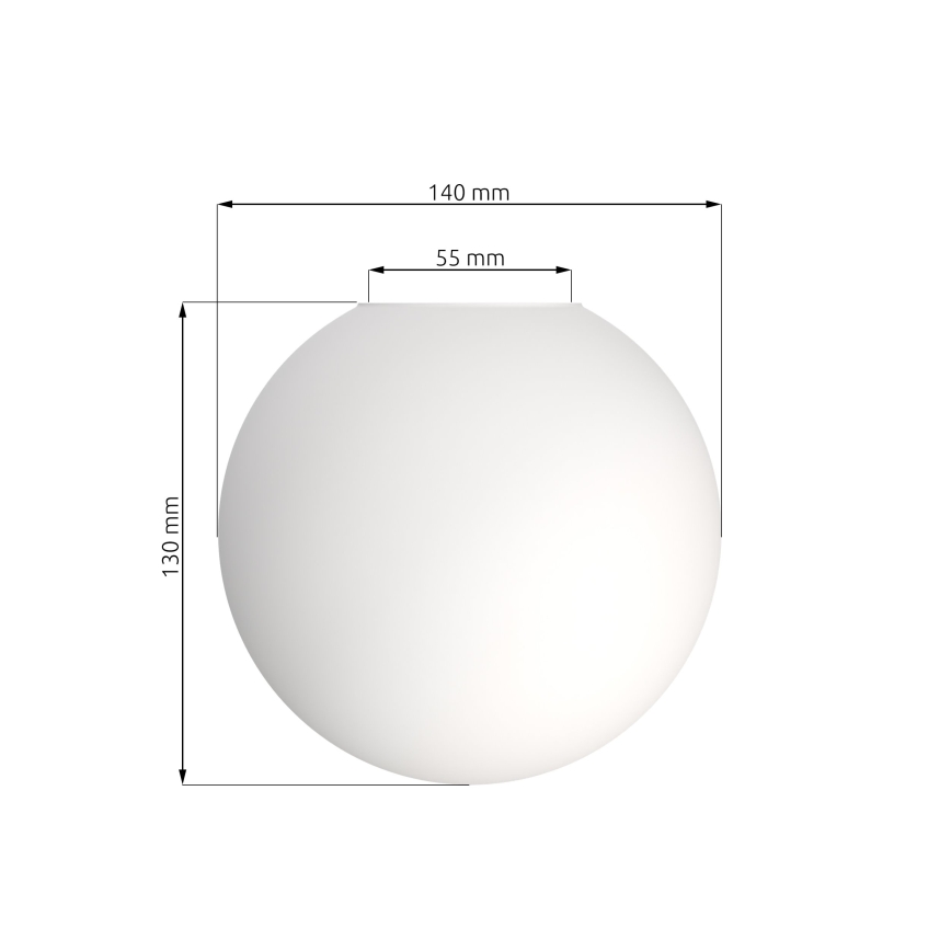 Pót búra csillárhoz SOMA/SMART/GLAM/ROYAL/LINNEAR. E14, átmérő 14 cm, fehér