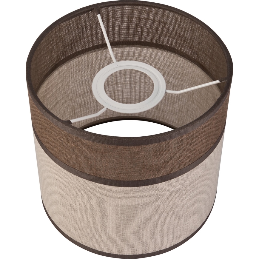 Pótló lámpabúra csillárhoz, állólámpához és fali lámpához ANDREA E27 átmérő 16 cm barna/beige