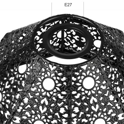 Pótlámpabúra SAMIRA E27 átmérő 33 cm fekete