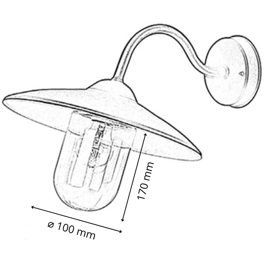 Csereüveg E27 170x100 mm