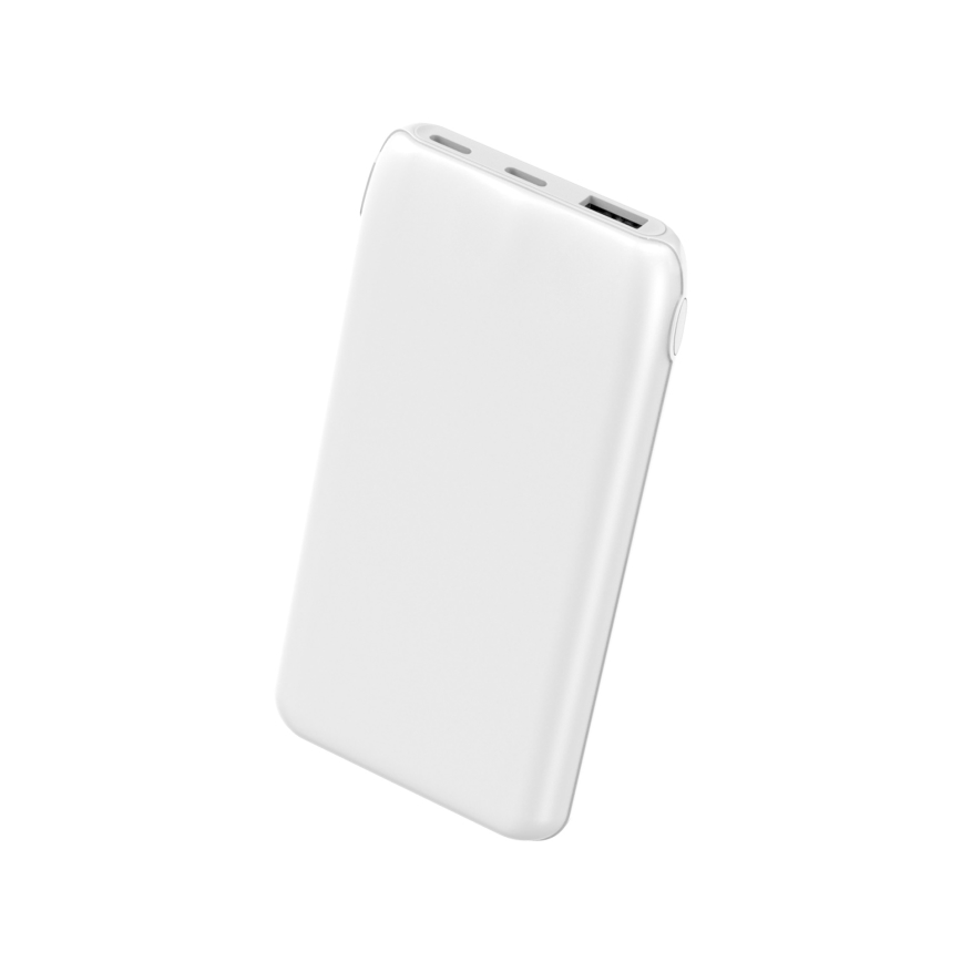 Power Bank 10000 mAh 10W Power Delivery 2xUSB-C + 1xUSB-A fehér