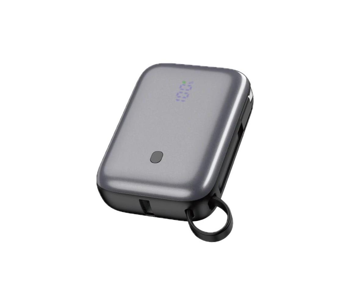 Power Bank 10000 mAh 20W PD beépített 1m USB