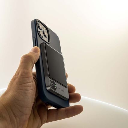 Power Bank kijelzővel és vezeték nélküli töltéssel Power Delivery 10000mAh/20W/5V fekete