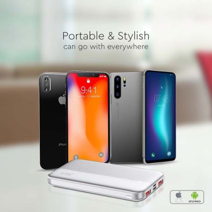 Power Bank Power Delivery 10000mAh/22,5W/5V ezüst