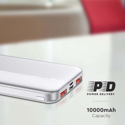 Power Bank Power Delivery 10000mAh/22,5W/5V ezüst