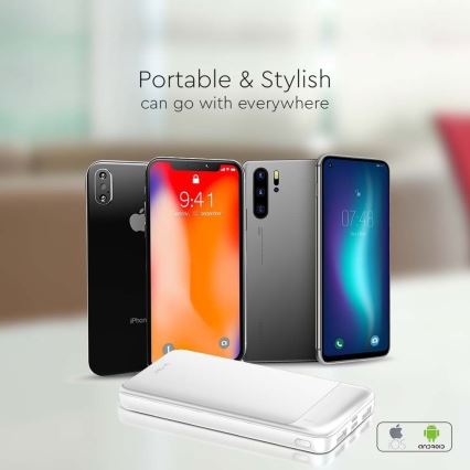 Power Bank Power Delivery 10000mAh/22,5W/5V fehér