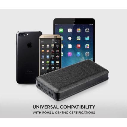 Power bank 20000mAh/5V fekete