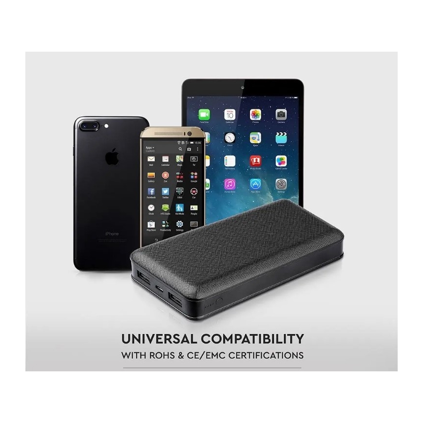 Power bank 20000mAh/5V fekete