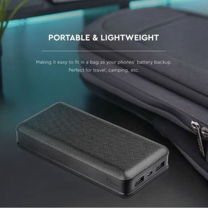Power bank 20000mAh/5V fekete