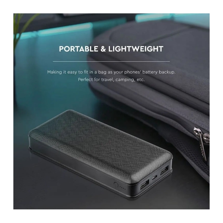 Power bank 20000mAh/5V fekete