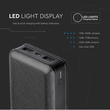 Power bank 20000mAh/5V fekete