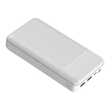Power Bank 30000 mAh 3,7V fehér