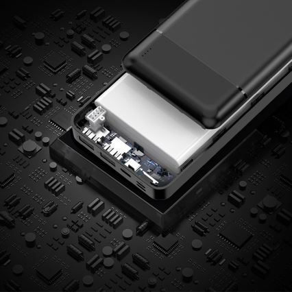 Power Bank 30000 mAh 3,7V fekete