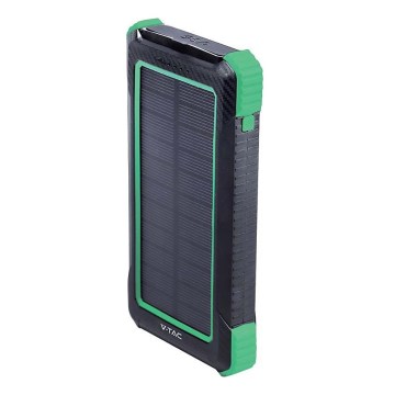 Power Bank napelemes Power Delivery 10000mAh/10W/5V fekete