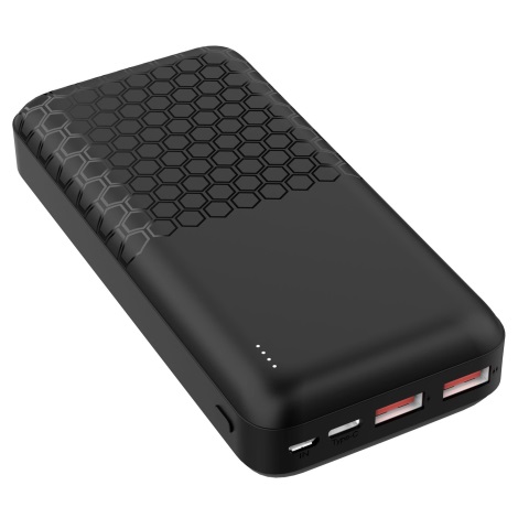 Power Bank Power Delivery 20000 mAh/22,5W/3,7V fekete