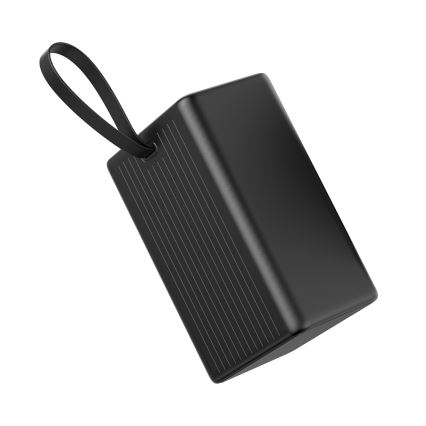 Powerbank 8000 mAh Power Delivery, 4x USB-A + 2x USB-C, beépített LED lámpával és 1 m-es USB-C kábellel, fekete