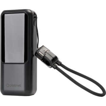 Powerbank LED-kijelzővel Power Delivery 10000 mAh 3,7V fekete