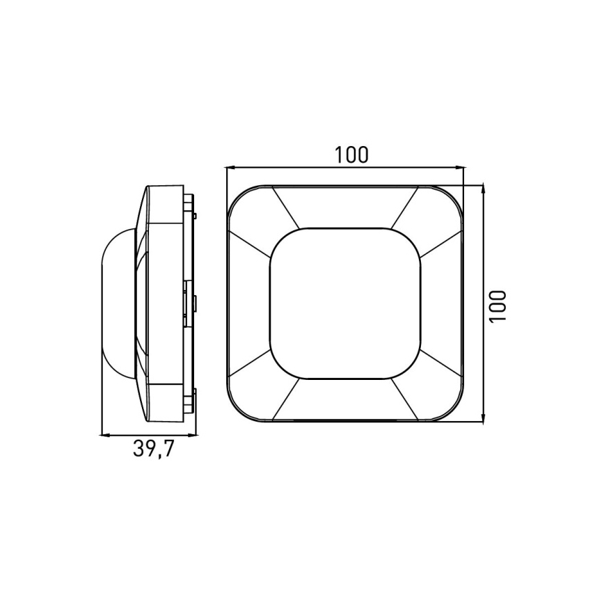 PRES SENSOR 2000W jelenlétérzékelő, fehér