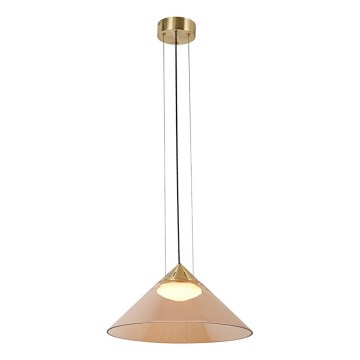 PRESTO kábeles csillár 1xGX53/10W/230V átm. 42 cm arany/füstös bézs