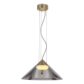 PRESTO kábeles csillár 1xGX53/10W/230V, átm. 42 cm, arany/füstszürke