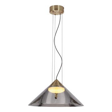PRESTO kábeles csillár 1xGX53/10W/230V, átm. 42 cm, arany/füstszürke