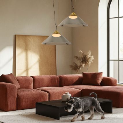 PRESTO kábeles csillár 1xGX53/10W/230V, átm. 42 cm, arany/füstszürke