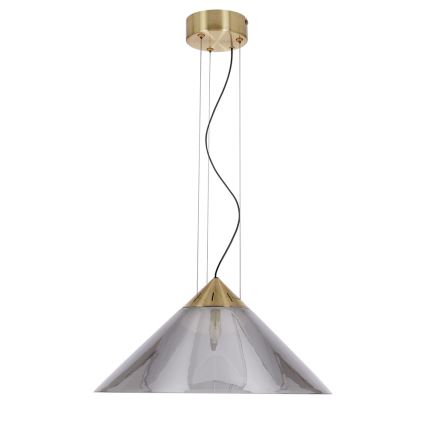 PRESTO kábeles csillár 1xGX53/10W/230V, átm. 42 cm, arany/füstszürke