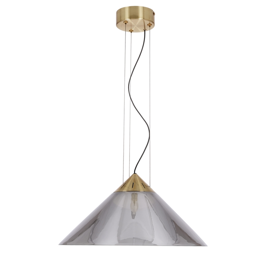 PRESTO kábeles csillár 1xGX53/10W/230V, átm. 42 cm, arany/füstszürke