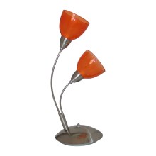 PREZENT 12042 - CARRAT asztali lámpa 2xE14/40W narancs