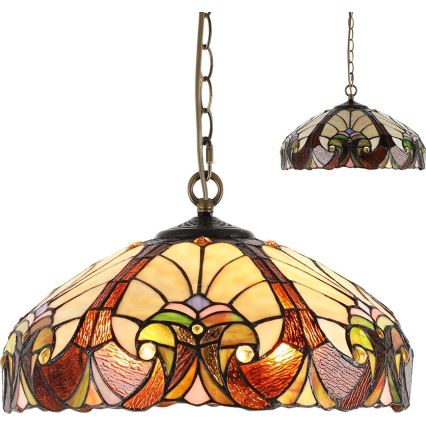 Prezent 1700 - Láncos csillár TIFFANY XX 2xE27/60W/230V