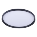 Prezent 17311 - LED mennyezeti lámpatest ADRA LED/42W/230V + LED/13W 3000/4000/6000K átmérő 48,5 cm fekete
