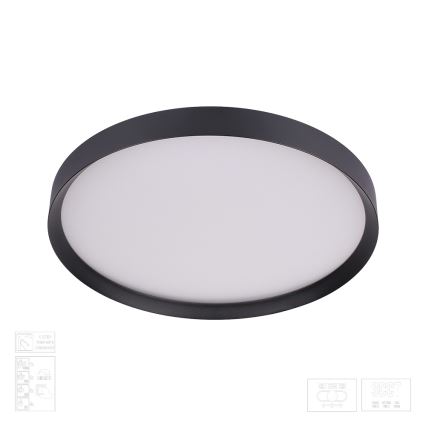 Prezent 17313 - Fényerőszabályozható MAYSA mennyezeti LED lámpatest LED/36W/230V 3000/4000/6000K átm. 39,5 cm fekete