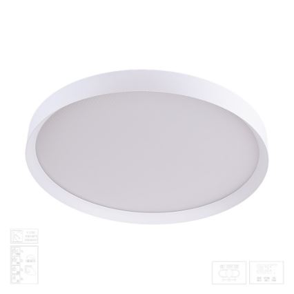 Prezent 17314 - Dimmelhető mennyezeti lámpatest MAYSA LED/42W/230V, 3000/4000/6000K, átmérő 48,5 cm, fehér