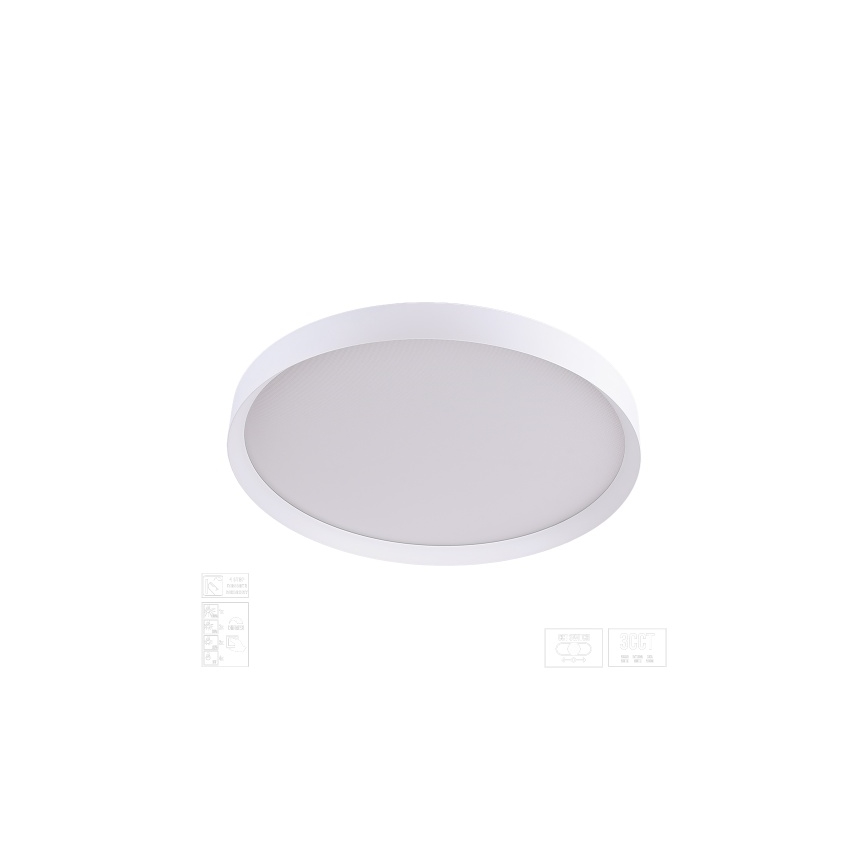 Prezent 17314 - Dimmelhető mennyezeti lámpatest MAYSA LED/42W/230V, 3000/4000/6000K, átmérő 48,5 cm, fehér