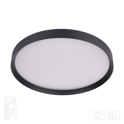 Prezent 17315 - LED dimmelhető mennyezeti lámpatest MAYSA LED/42W/230V 3000/4000/6000K Ø 48,5 cm fekete