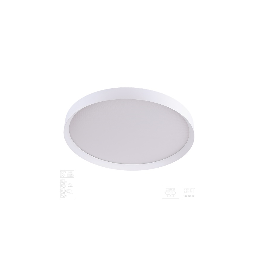 Prezent 17316 - MAYSA LED dimmelhető mennyezeti lámpa, 72 W, 230 V, 3000/4000/6000 K, Ø 77 cm, fehér