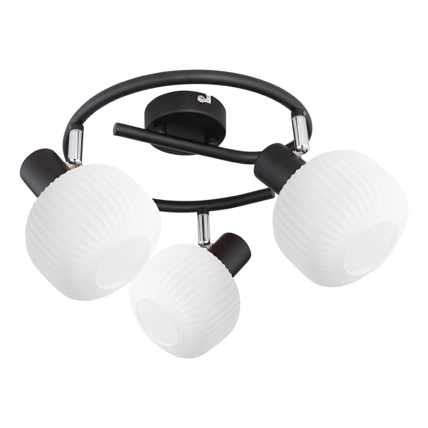 Prezent 27521 - spotlámpa ARYA 3xE14/40W/230V fekete/fehér