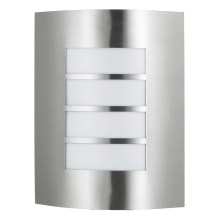 PREZENT 61000 - MEMPHIS kültéri fali lámpa 1xE27/60W rozsdamentes acél IP44