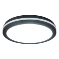 Prezent 70334 - Fényerőszabályozható kültéri mennyezeti lámpatest GARDEN LED, 20 W, 230 V, 3000/4000/6000 K, IP65, Ø 23 cm, fekete