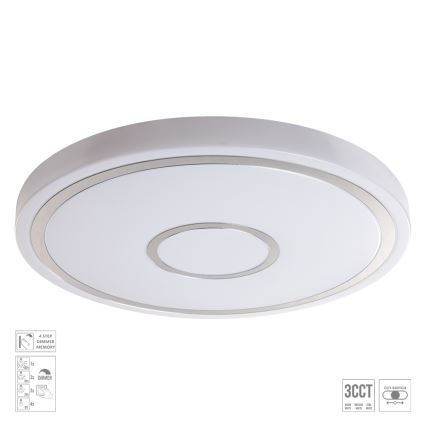 Prezent 71342 - LED dimmelhető mennyezeti lámpatest MOZAN LED/40W/230V 3000/4000/6500K átm. 48 cm fehér