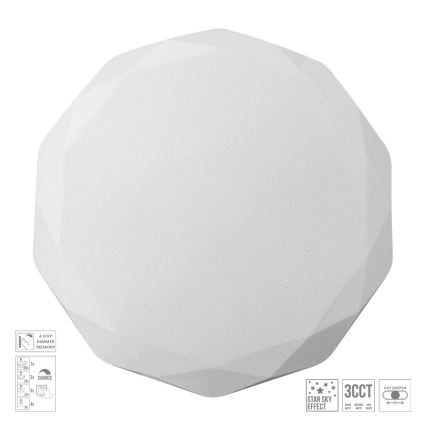 Prezent 71343 - LED dimmelhető mennyezeti lámpatest IRIDIO LED/40W/230V 3000/4000/6500K átm. 49,5 cm fehér
