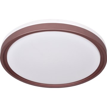 Prezent 71344 - Fényerőszabályozható LED mennyezeti lámpa FLOREN LED/30W/230V 3000/4000/6500K átmérő 41,5 cm barna