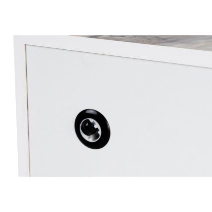 PRIZMA dohányzóasztal 35x90 cm, márványhatású dekor