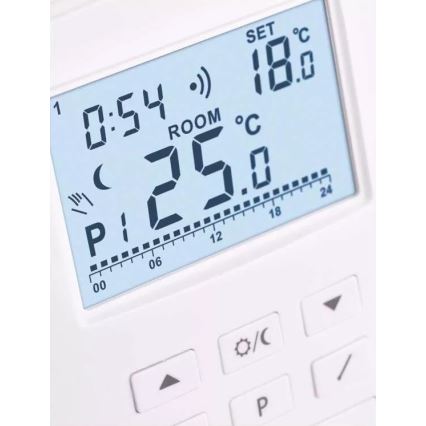 Programozható termosztát 230V+2xAA