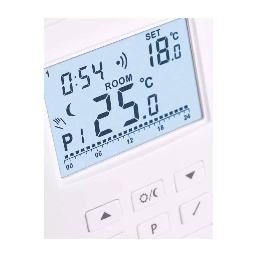 Programozható termosztát 230V+2xAA