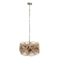 PTMD - Láncon függő csillár YENA 1xE27/40W/230V átm. 57 cm rattan