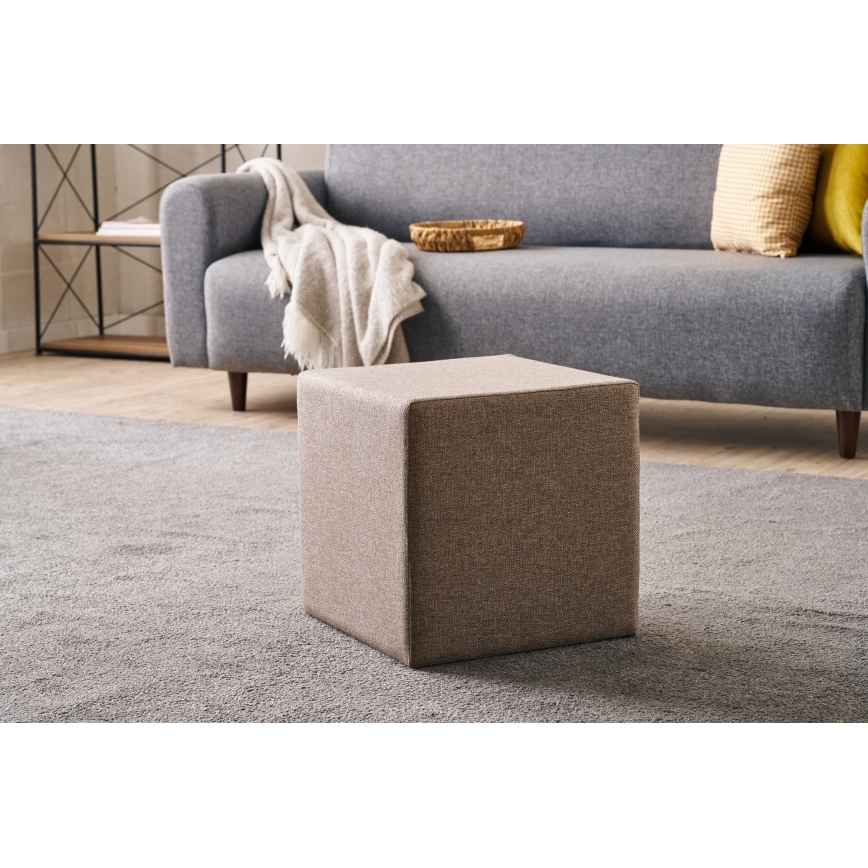 Puff CUBI 40x40 cm barna